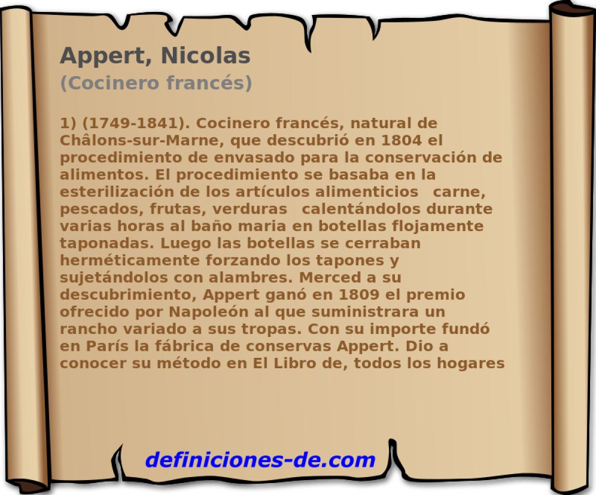 Appert, Nicolas (Cocinero francs)