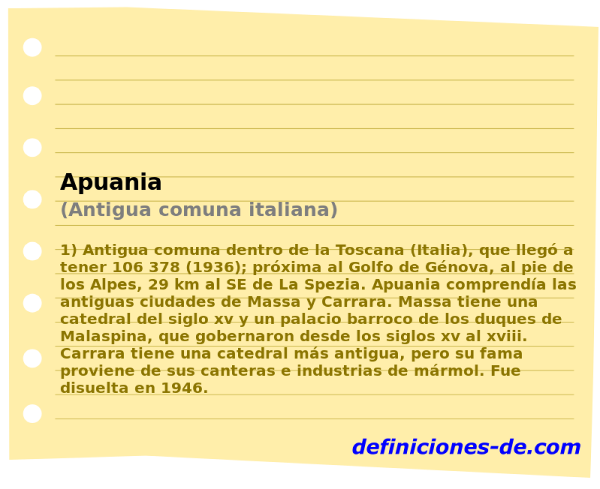 Apuania (Antigua comuna italiana)