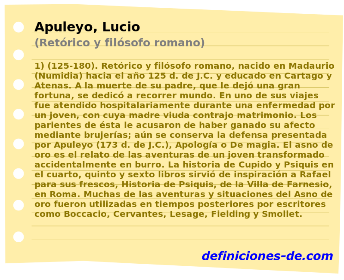 Apuleyo, Lucio (Retrico y filsofo romano)