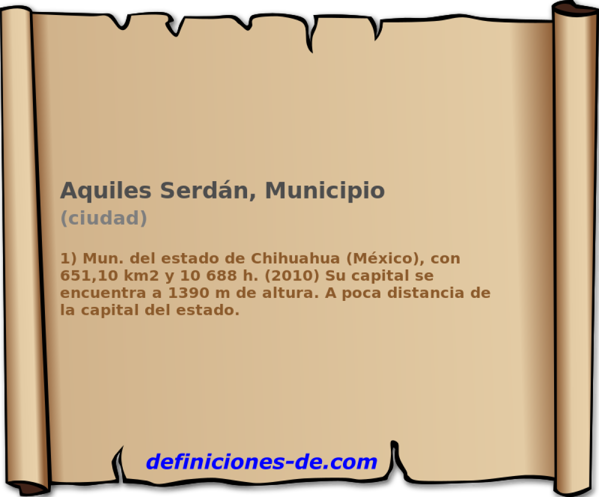 Aquiles Serdn, Municipio (ciudad)