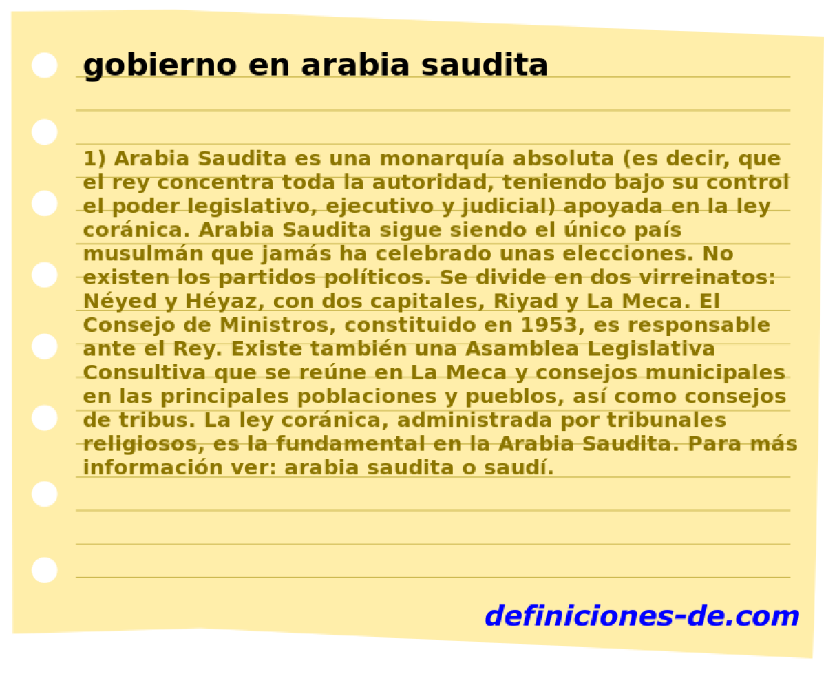 gobierno en arabia saudita 