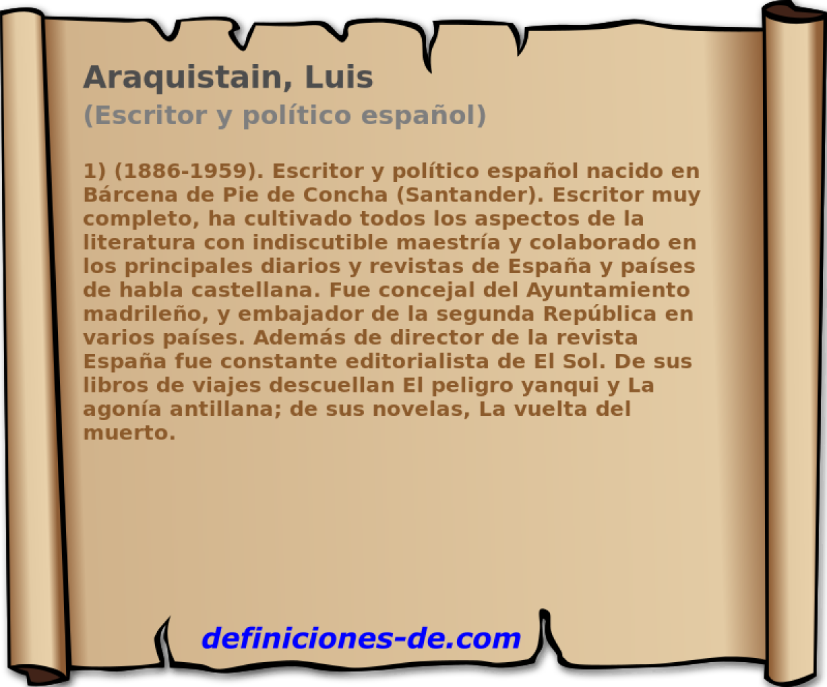 Araquistain, Luis (Escritor y poltico espaol)