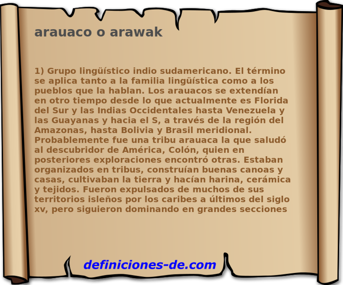 arauaco o arawak 