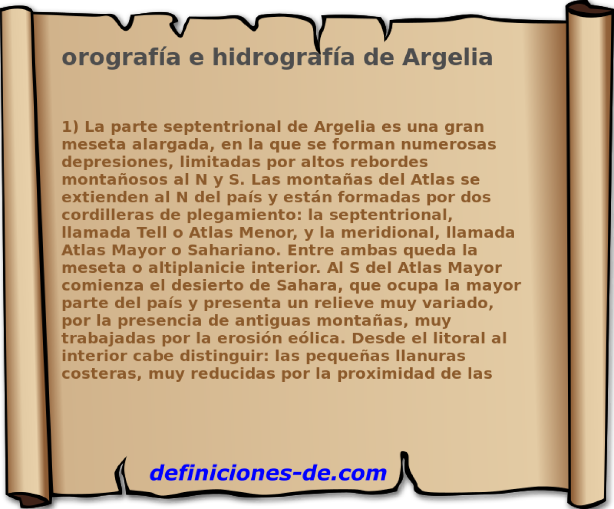 orografa e hidrografa de Argelia 