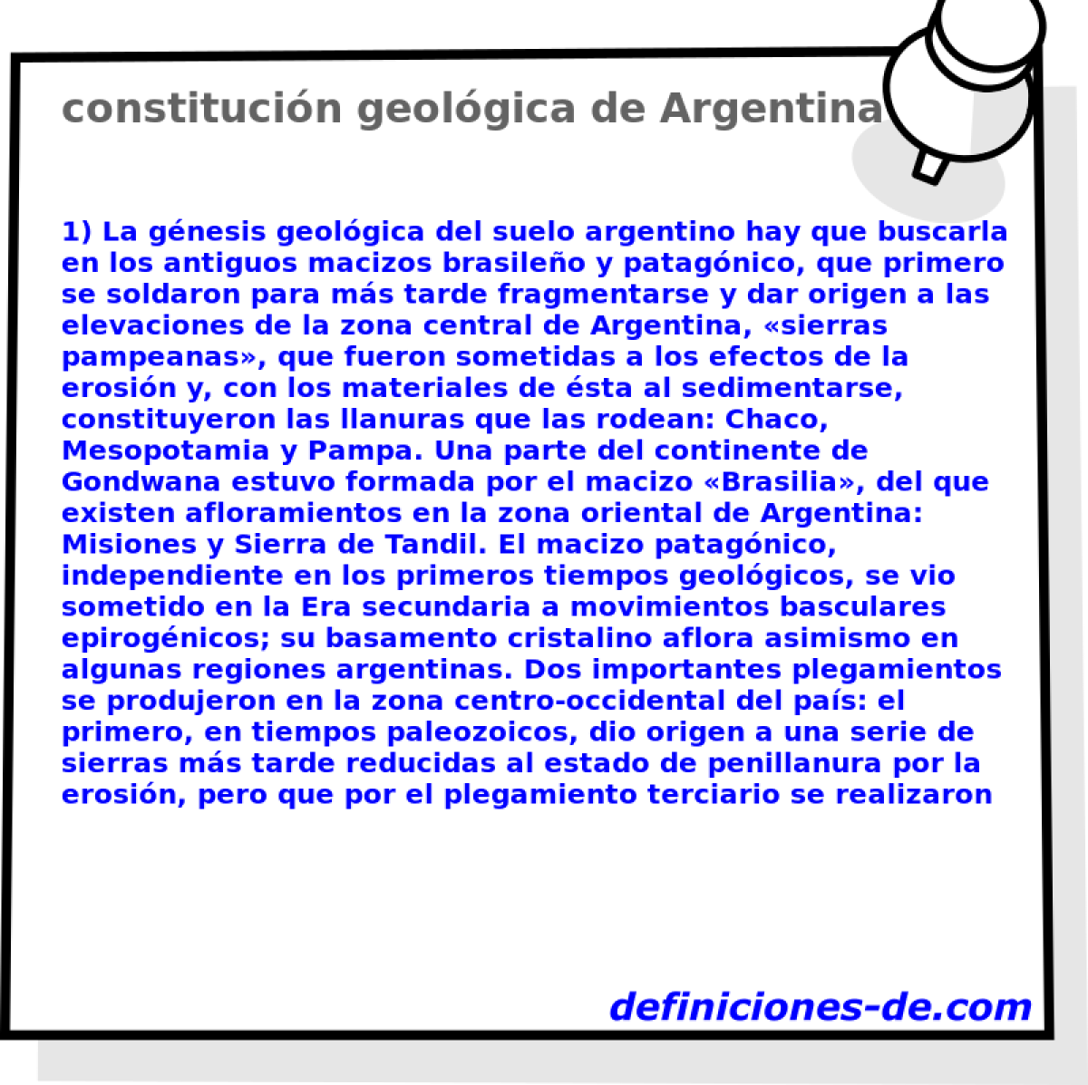 constitucin geolgica de Argentina 