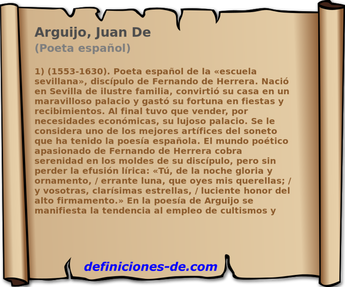 Arguijo, Juan De (Poeta espaol)