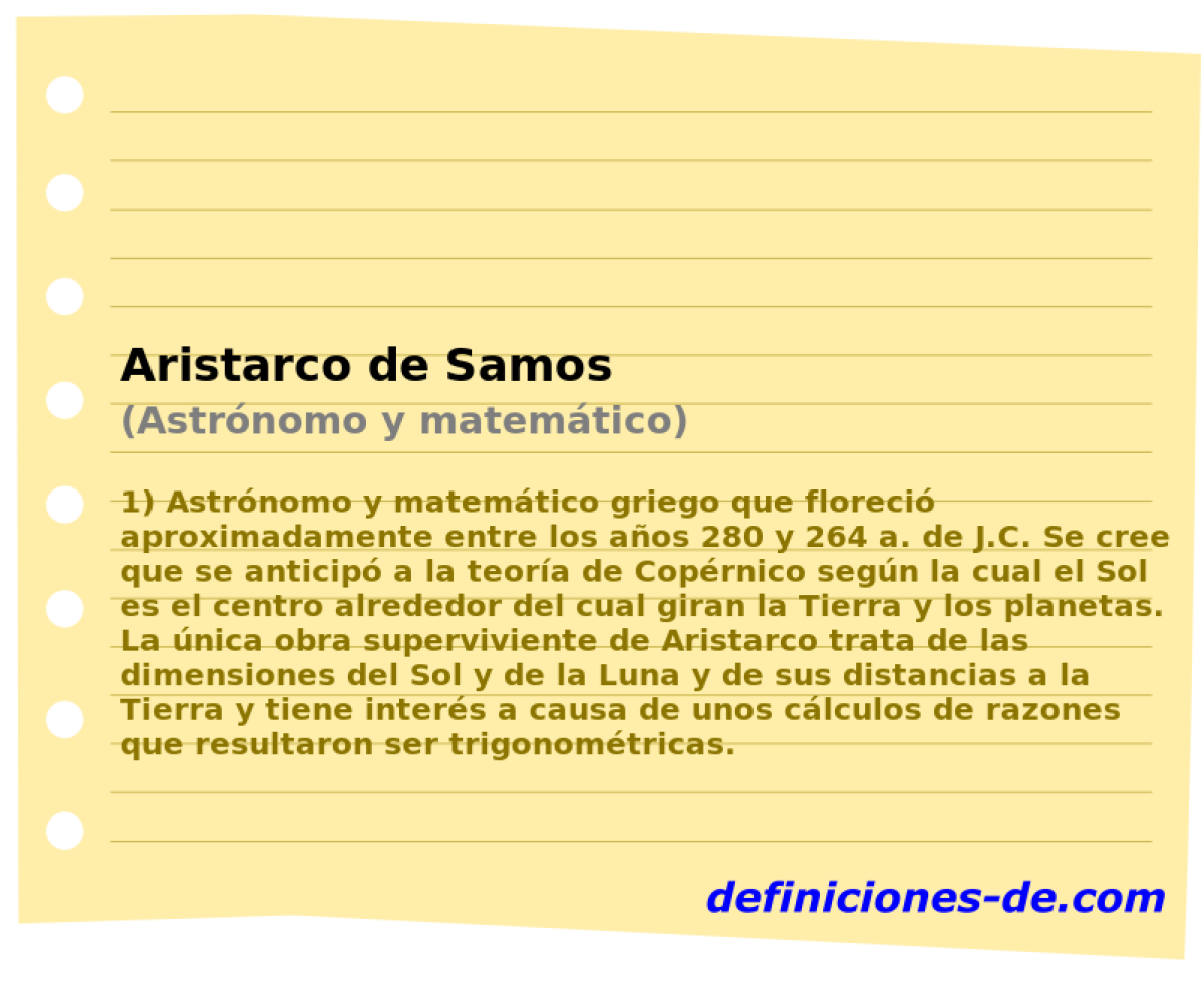 Aristarco de Samos (Astrnomo y matemtico)