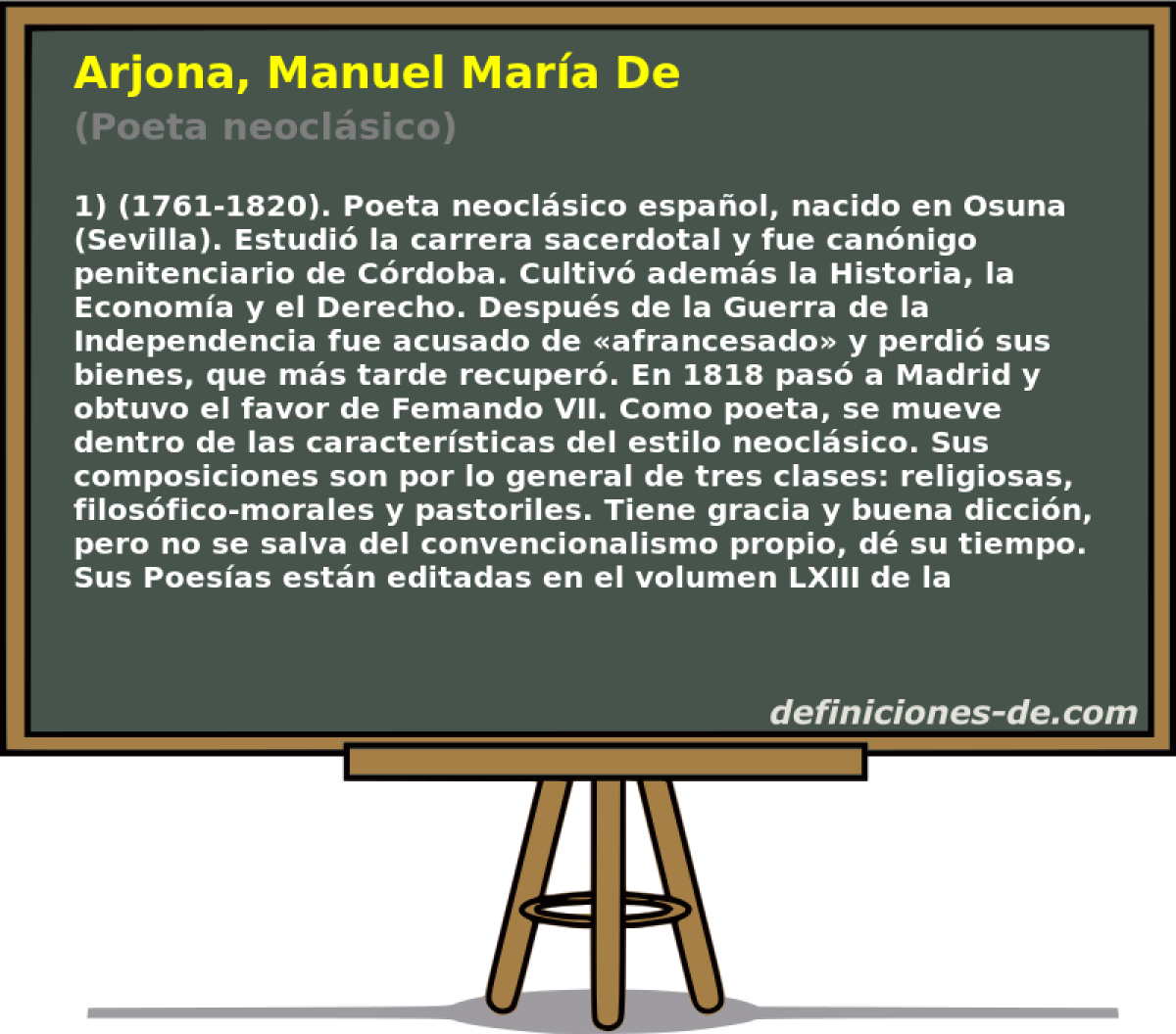 Arjona, Manuel Mara De (Poeta neoclsico)