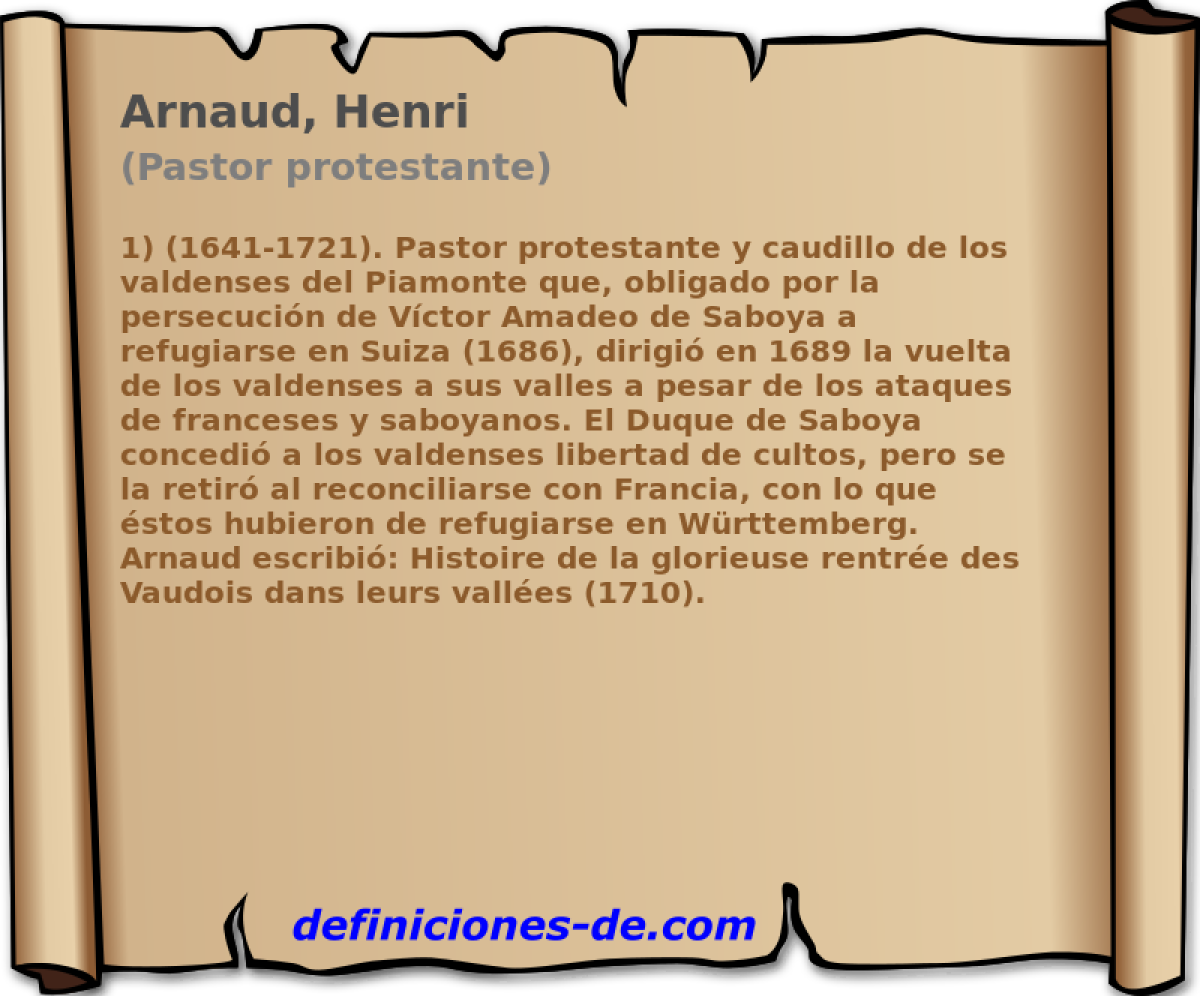 Arnaud, Henri (Pastor protestante)