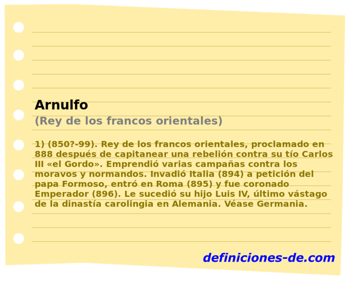 Arnulfo (Rey de los francos orientales)