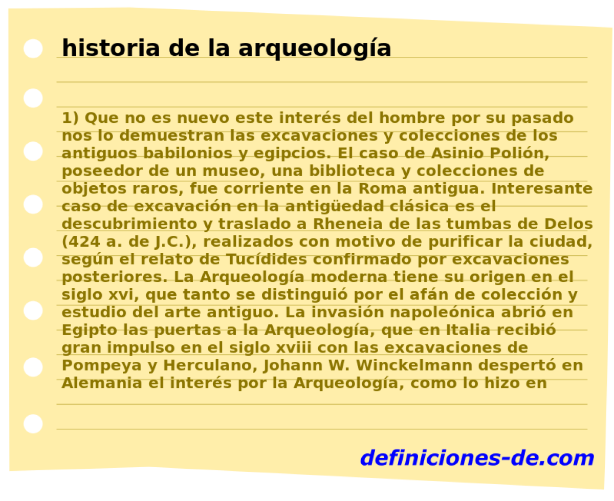 historia de la arqueologa 