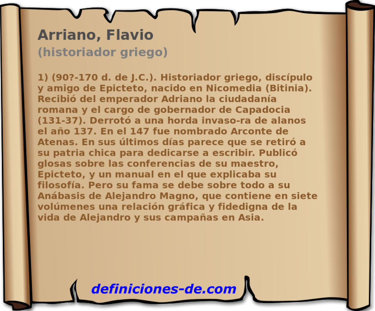Arriano, Flavio (historiador griego)
