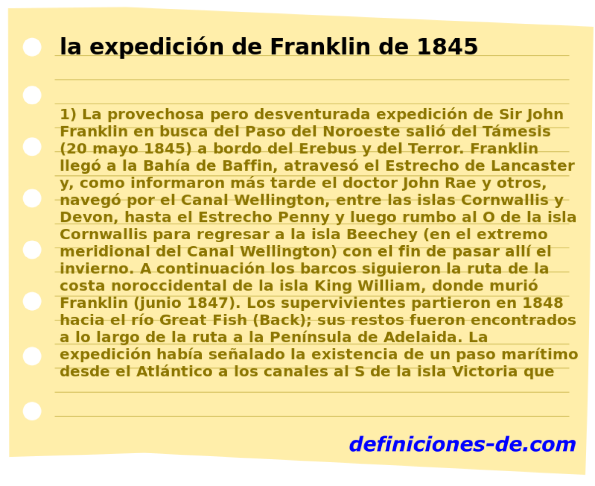 la expedicin de Franklin de 1845 