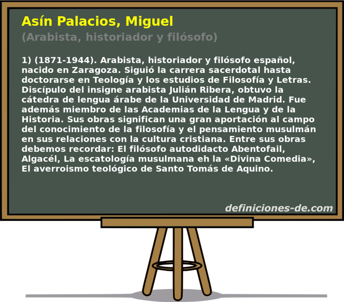 Asn Palacios, Miguel (Arabista, historiador y filsofo)