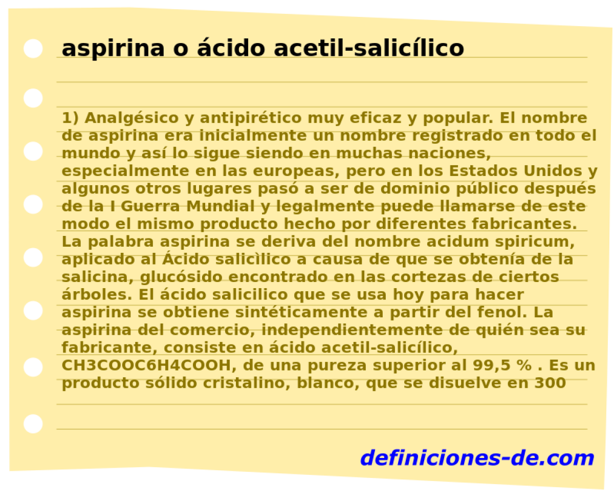 aspirina o cido acetil-saliclico 
