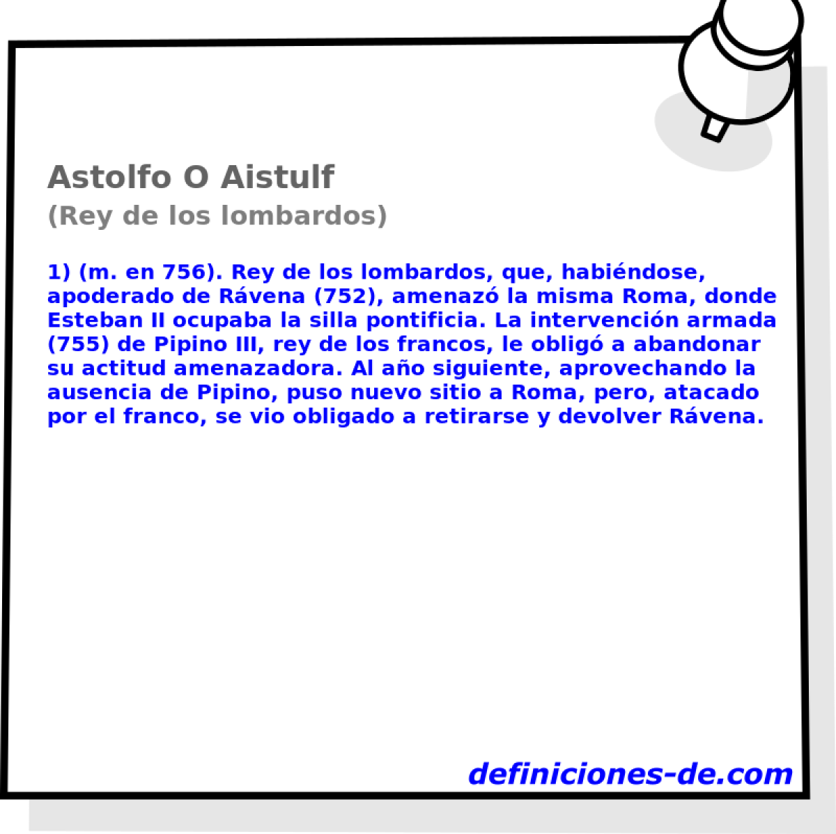 Astolfo O Aistulf (Rey de los lombardos)