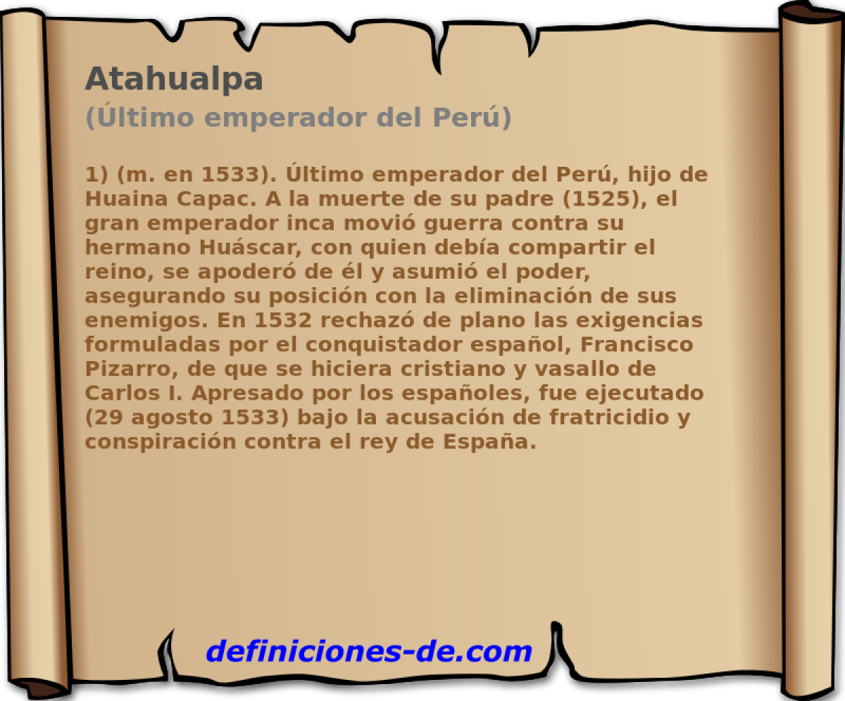Atahualpa (ltimo emperador del Per)