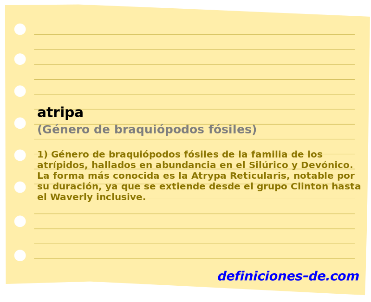 atripa (Gnero de braquipodos fsiles)