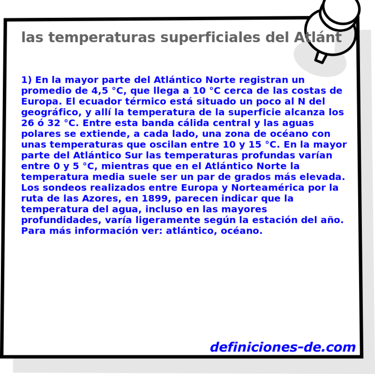 las temperaturas superficiales del Atlntico 