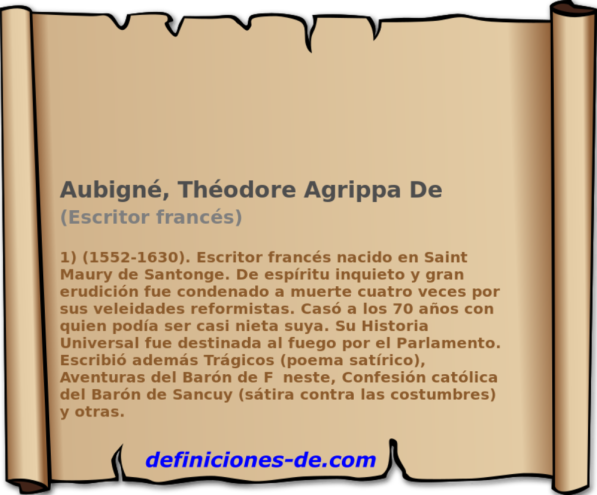 Aubign, Thodore Agrippa De (Escritor francs)