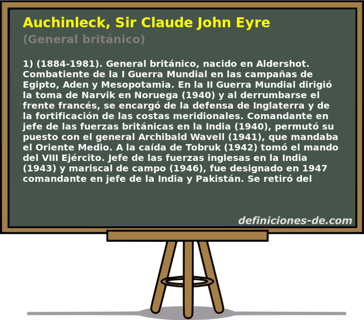 Auchinleck, Sir Claude John Eyre (General britnico)