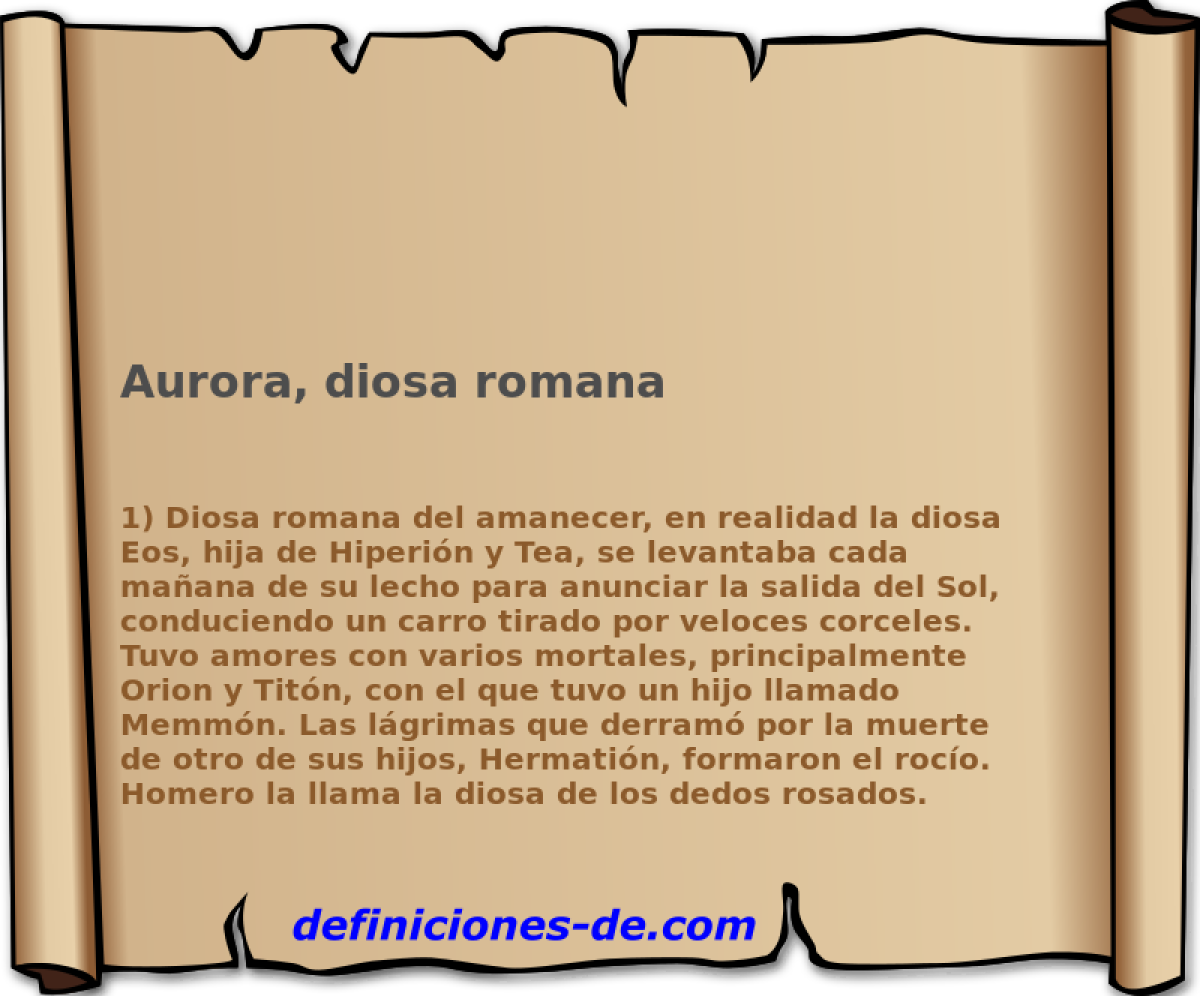 Aurora, diosa romana 