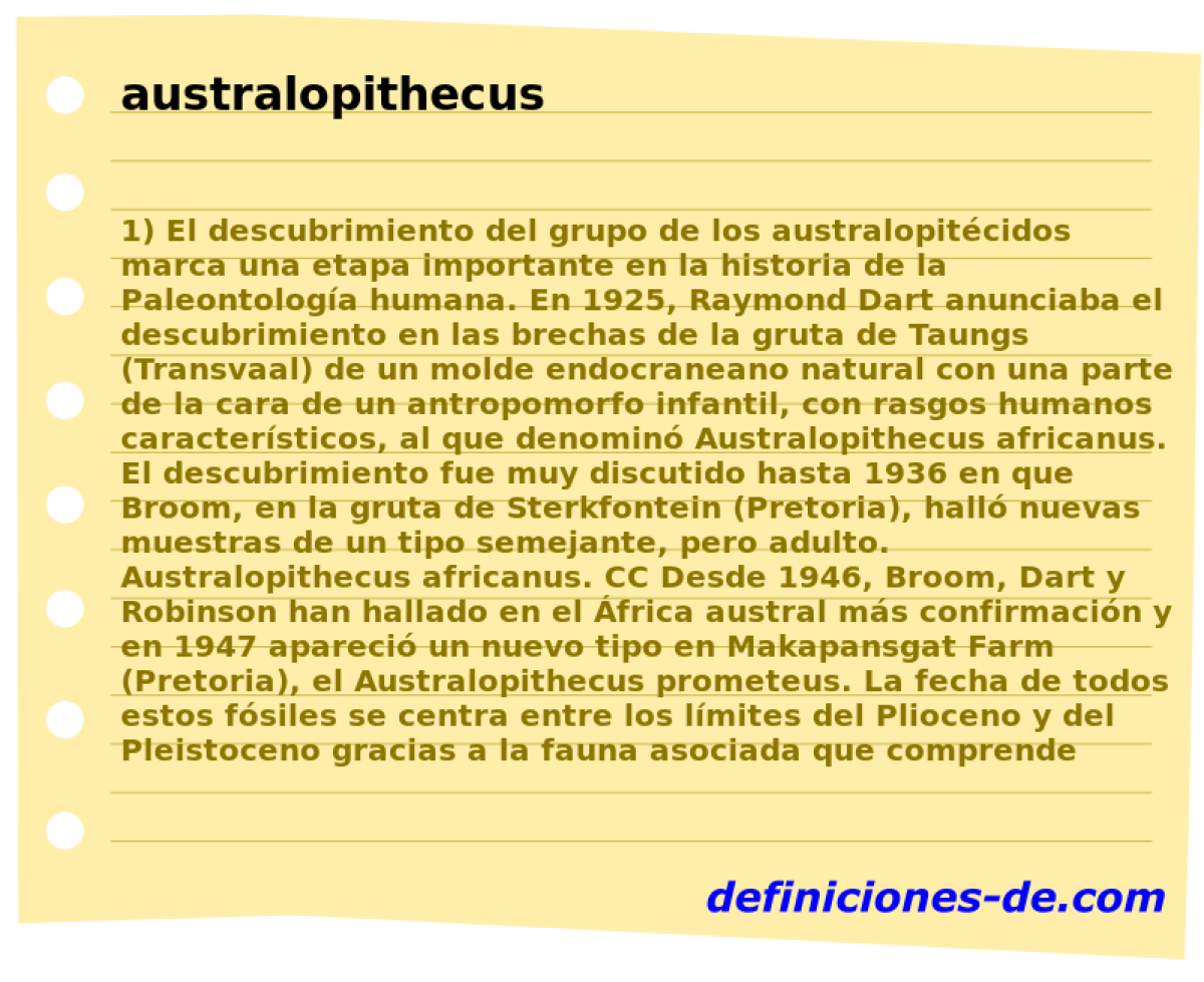 australopithecus 