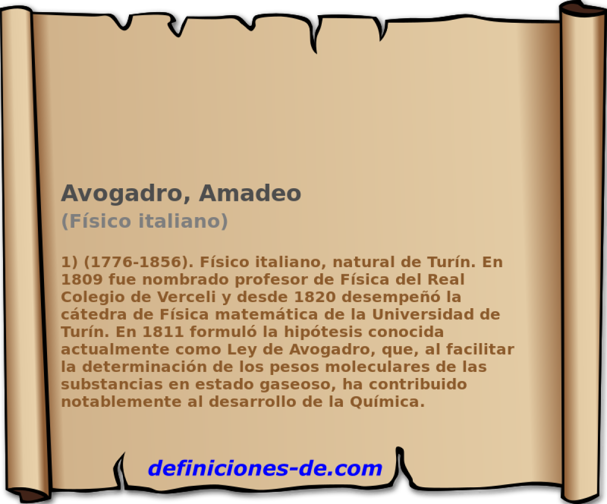 Avogadro, Amadeo (Fsico italiano)