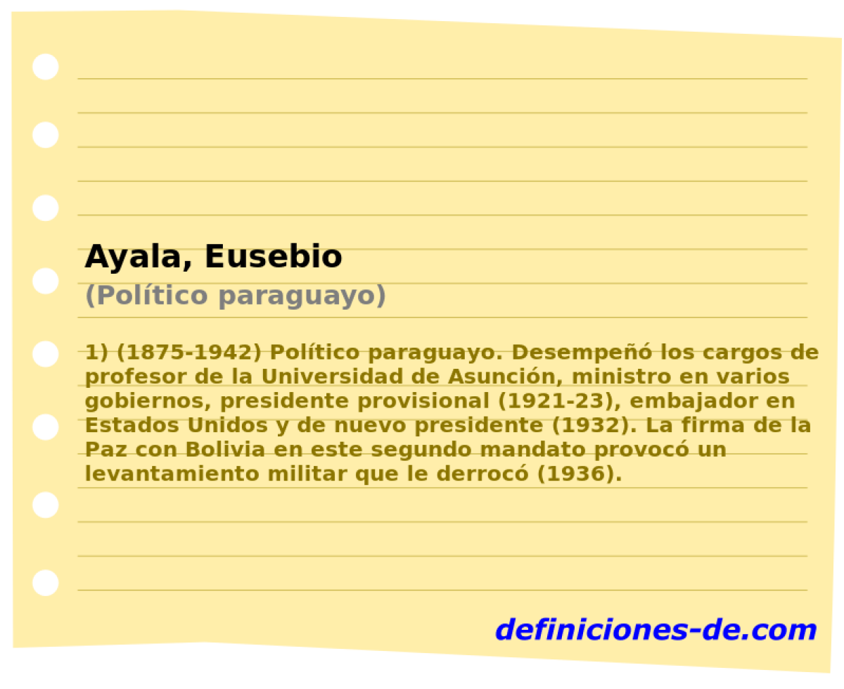 Ayala, Eusebio (Poltico paraguayo)
