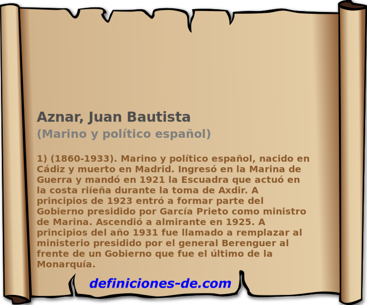 Aznar, Juan Bautista (Marino y poltico espaol)