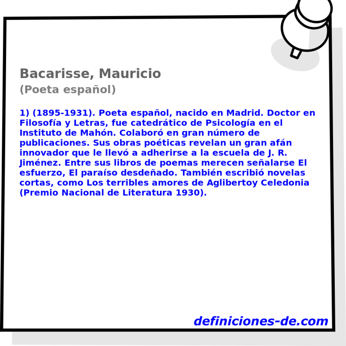 Bacarisse, Mauricio (Poeta espaol)