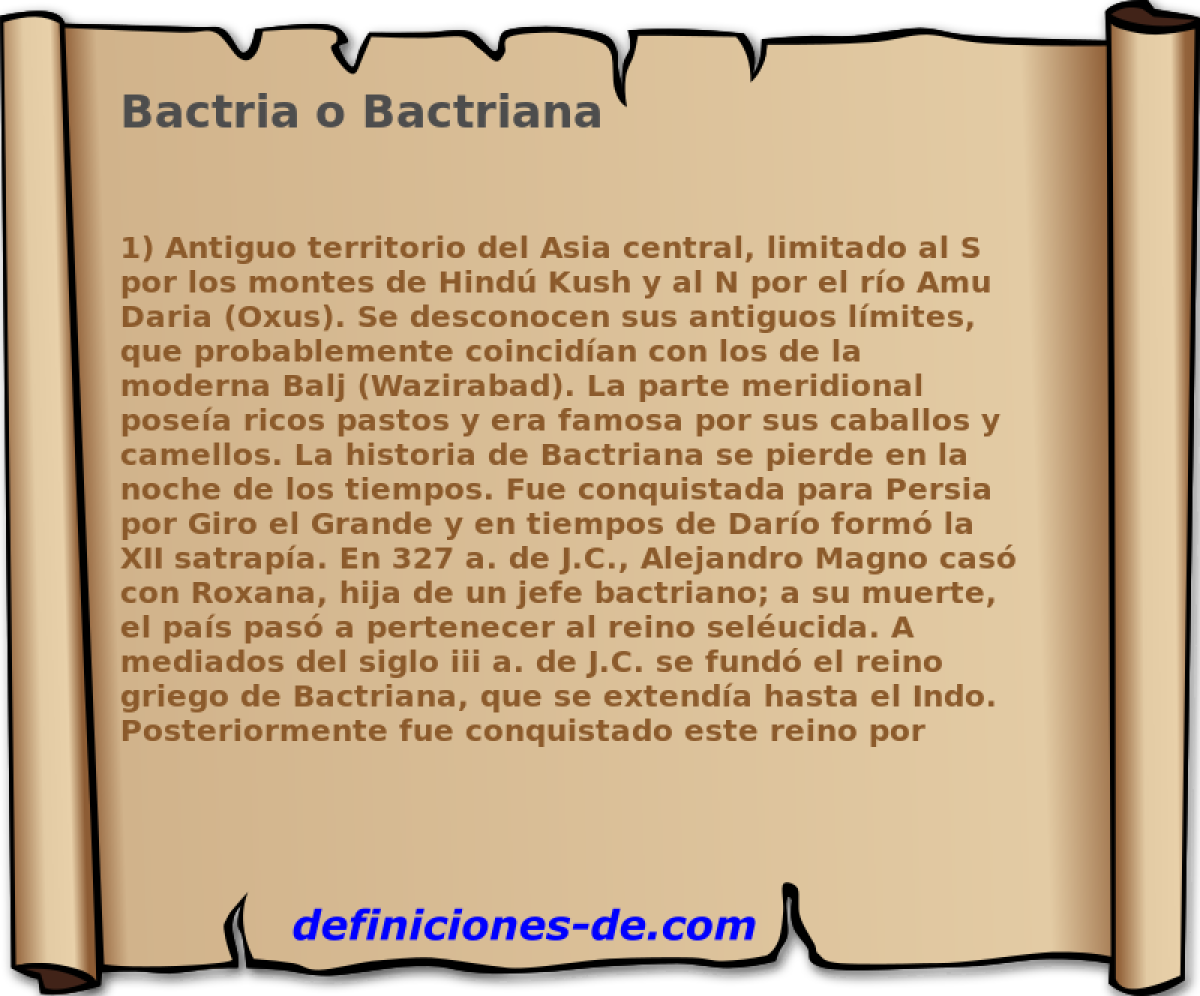 Bactria o Bactriana 