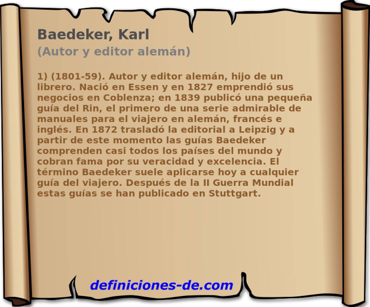 Baedeker, Karl (Autor y editor alemn)