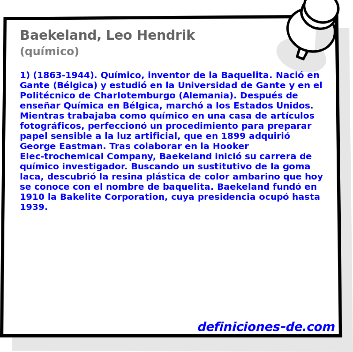 Baekeland, Leo Hendrik (qumico)