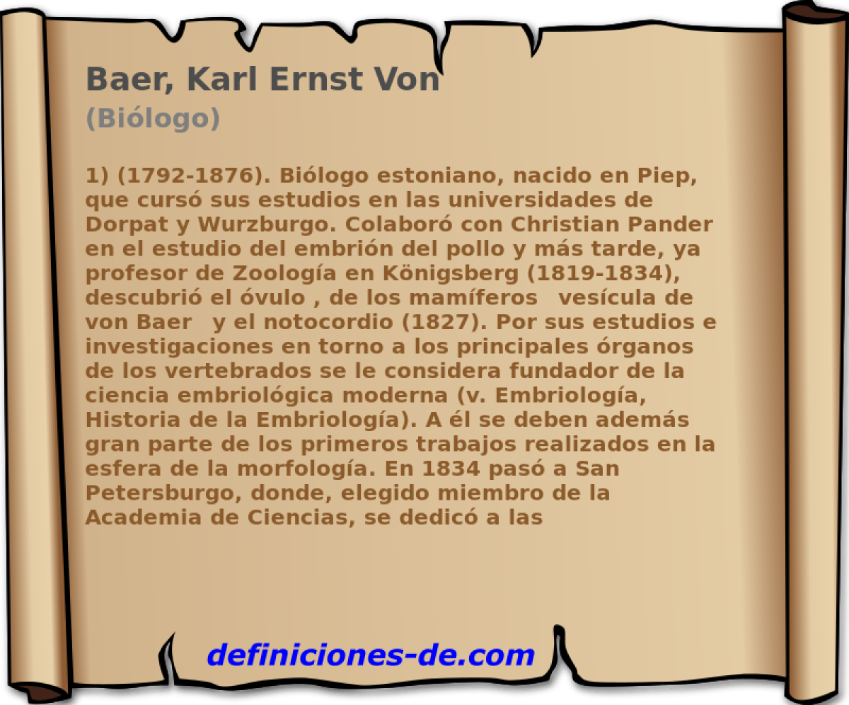 Baer, Karl Ernst Von (Bilogo)