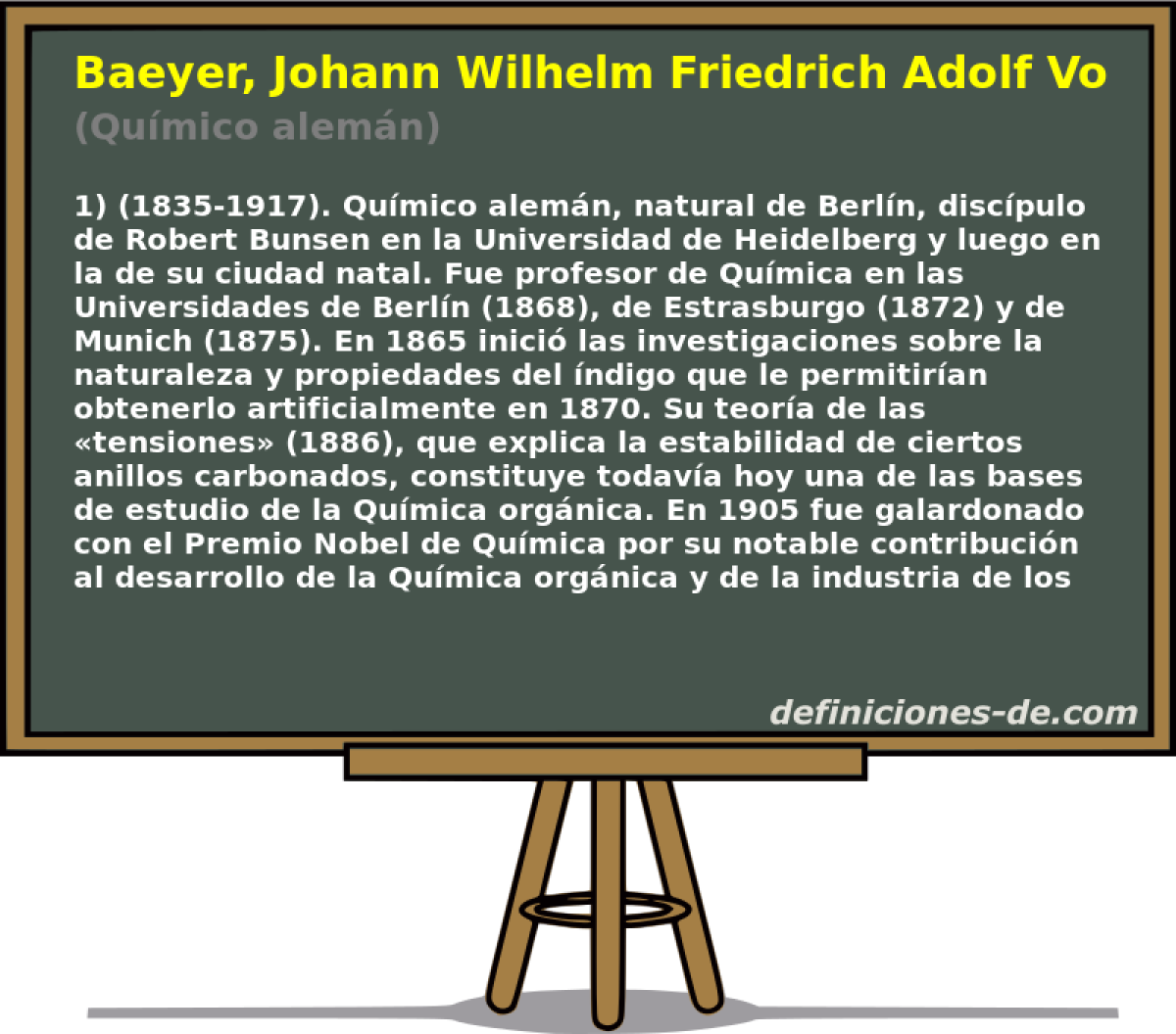 Baeyer, Johann Wilhelm Friedrich Adolf Von (Qumico alemn)