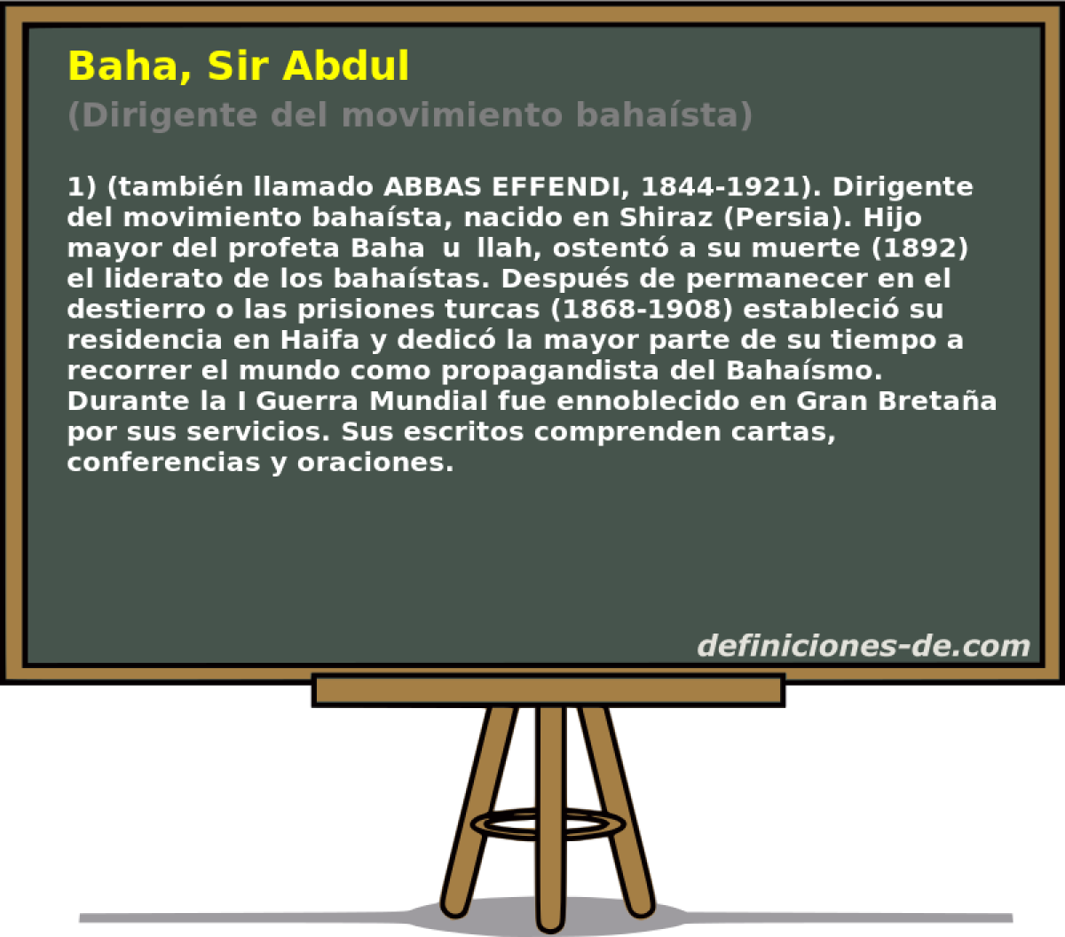 Baha, Sir Abdul (Dirigente del movimiento bahasta)