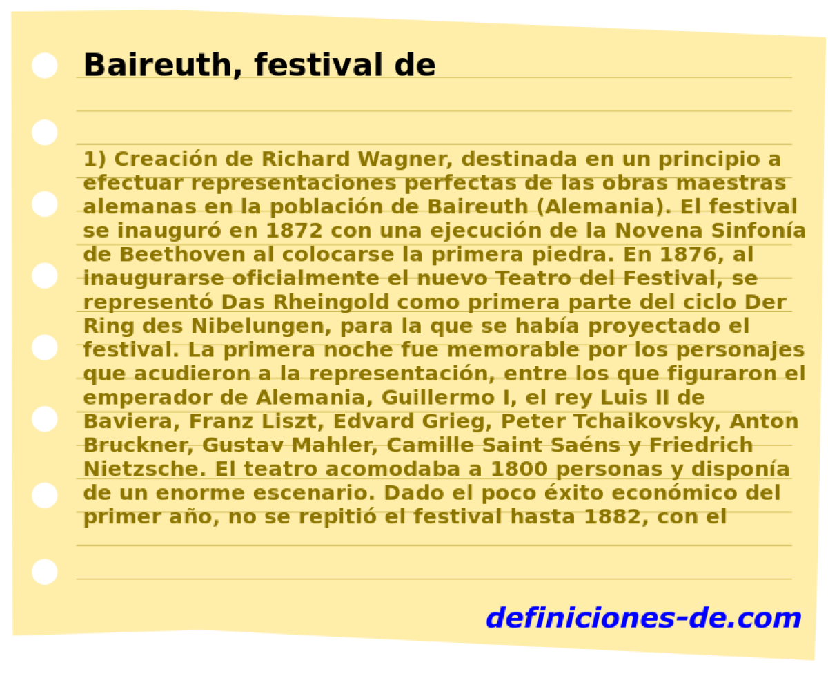 Baireuth, festival de 