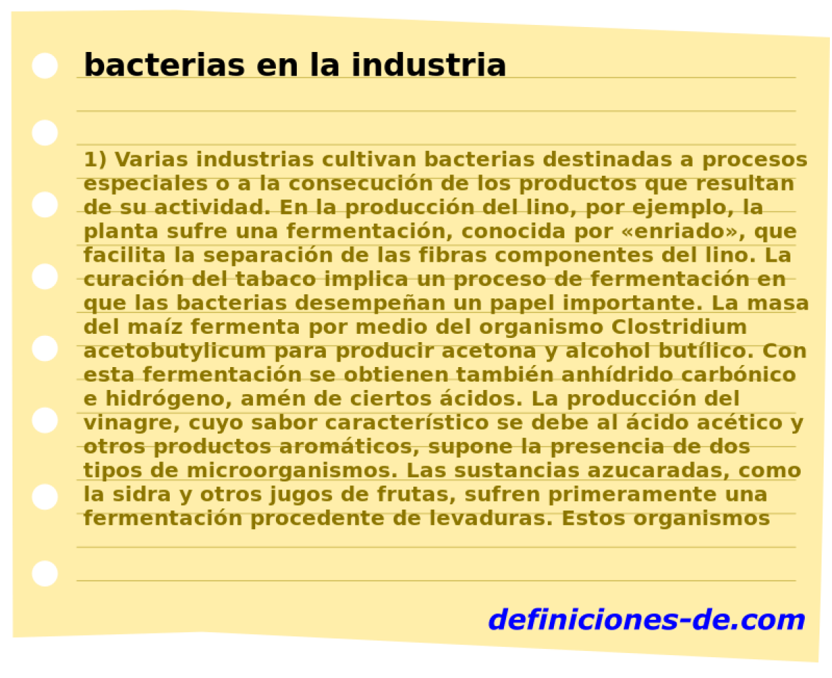 bacterias en la industria 