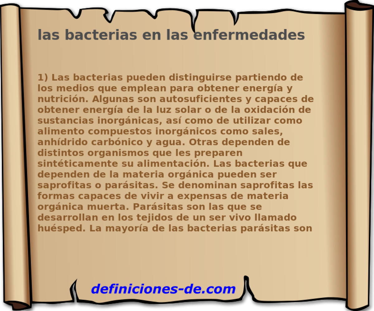 las bacterias en las enfermedades 