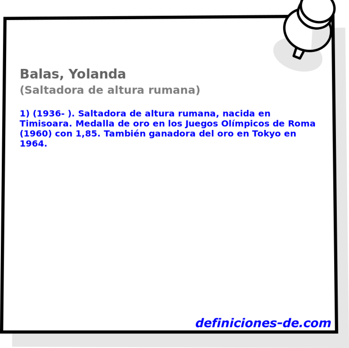Balas, Yolanda (Saltadora de altura rumana)