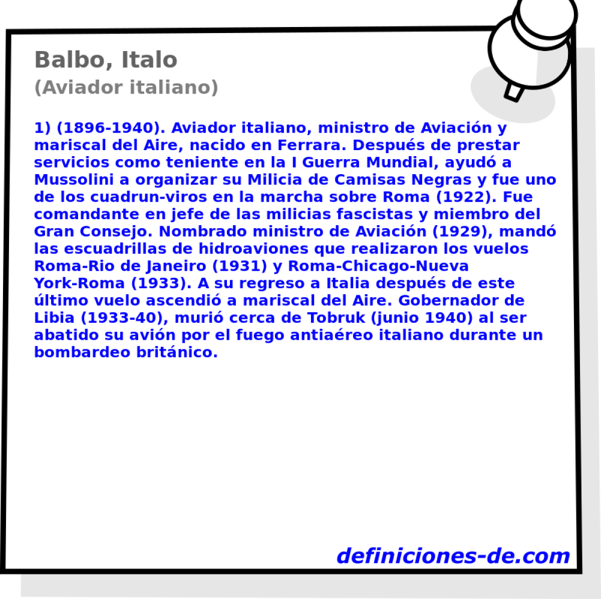 Balbo, Italo (Aviador italiano)