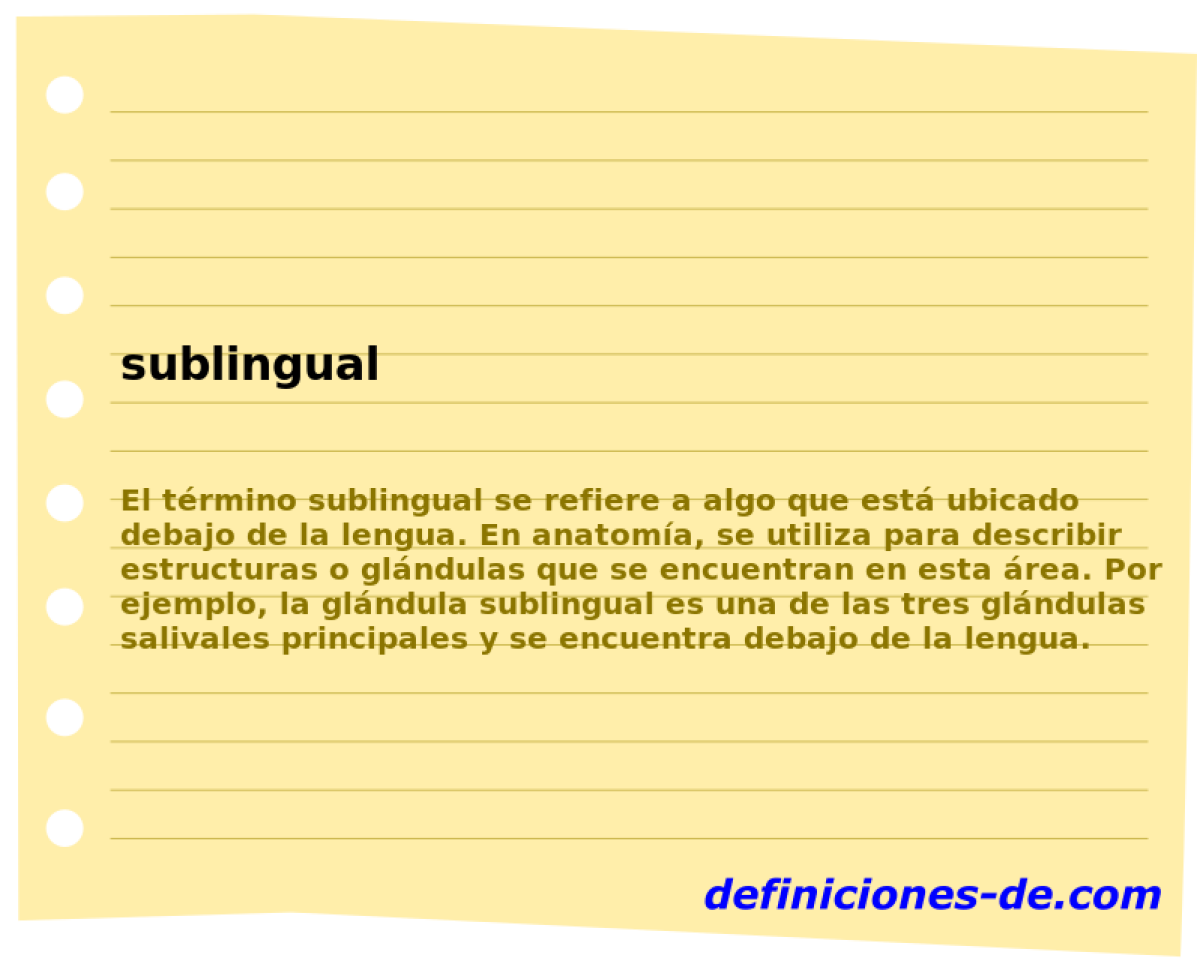 sublingual 