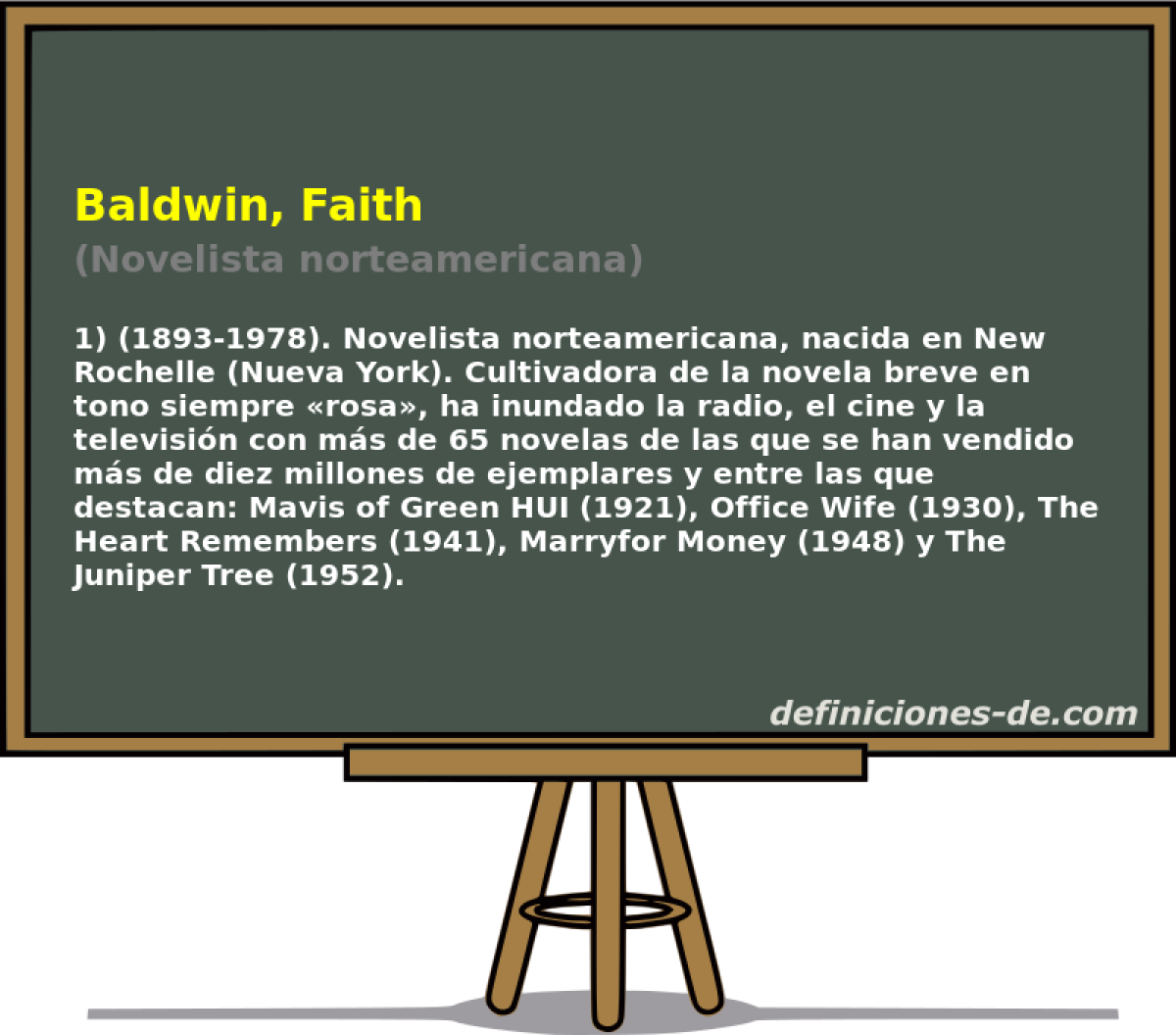 Baldwin, Faith (Novelista norteamericana)
