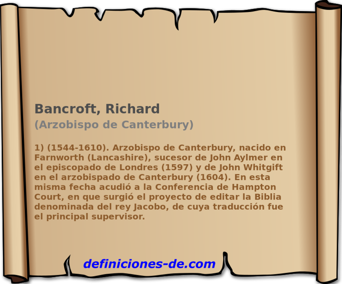 Bancroft, Richard (Arzobispo de Canterbury)