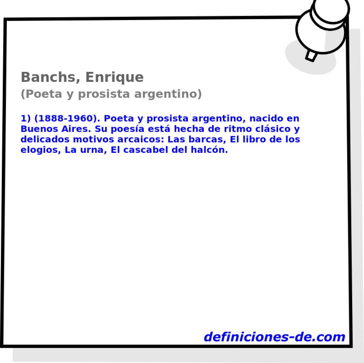 Banchs, Enrique (Poeta y prosista argentino)