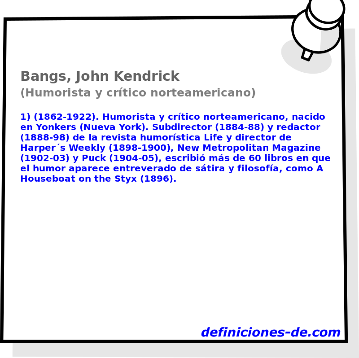 Bangs, John Kendrick (Humorista y crtico norteamericano)