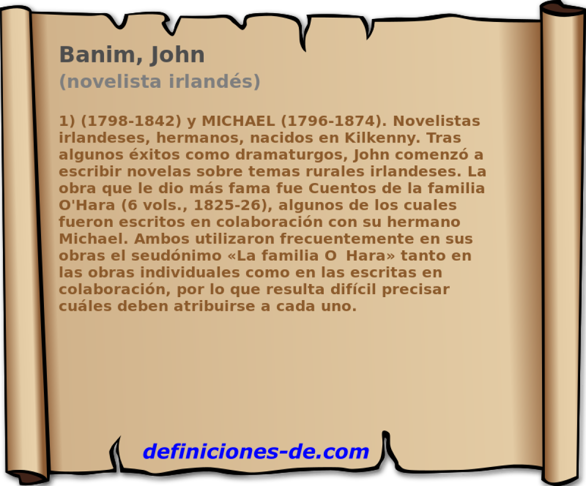 Banim, John (novelista irlands)