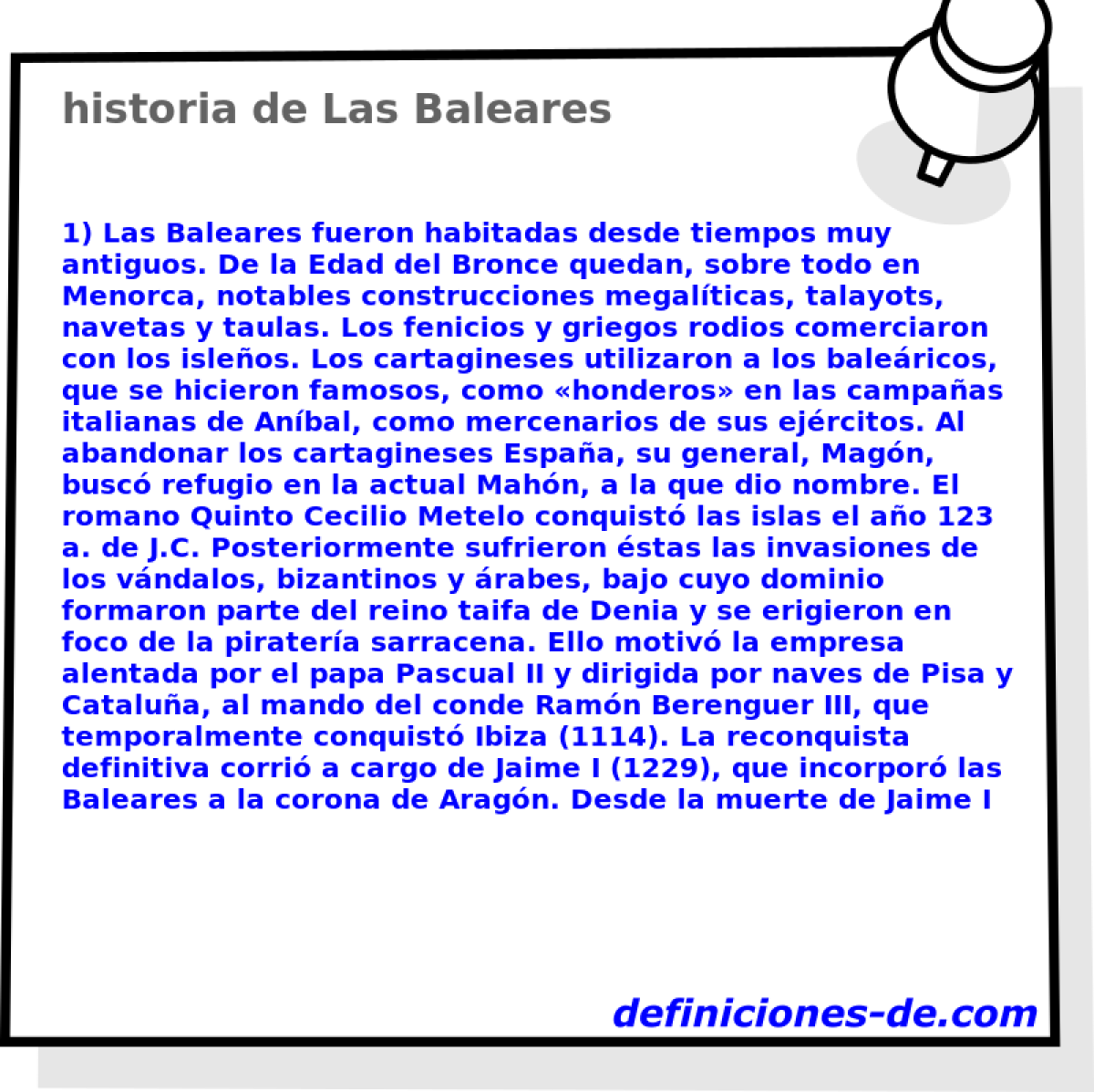 historia de Las Baleares 