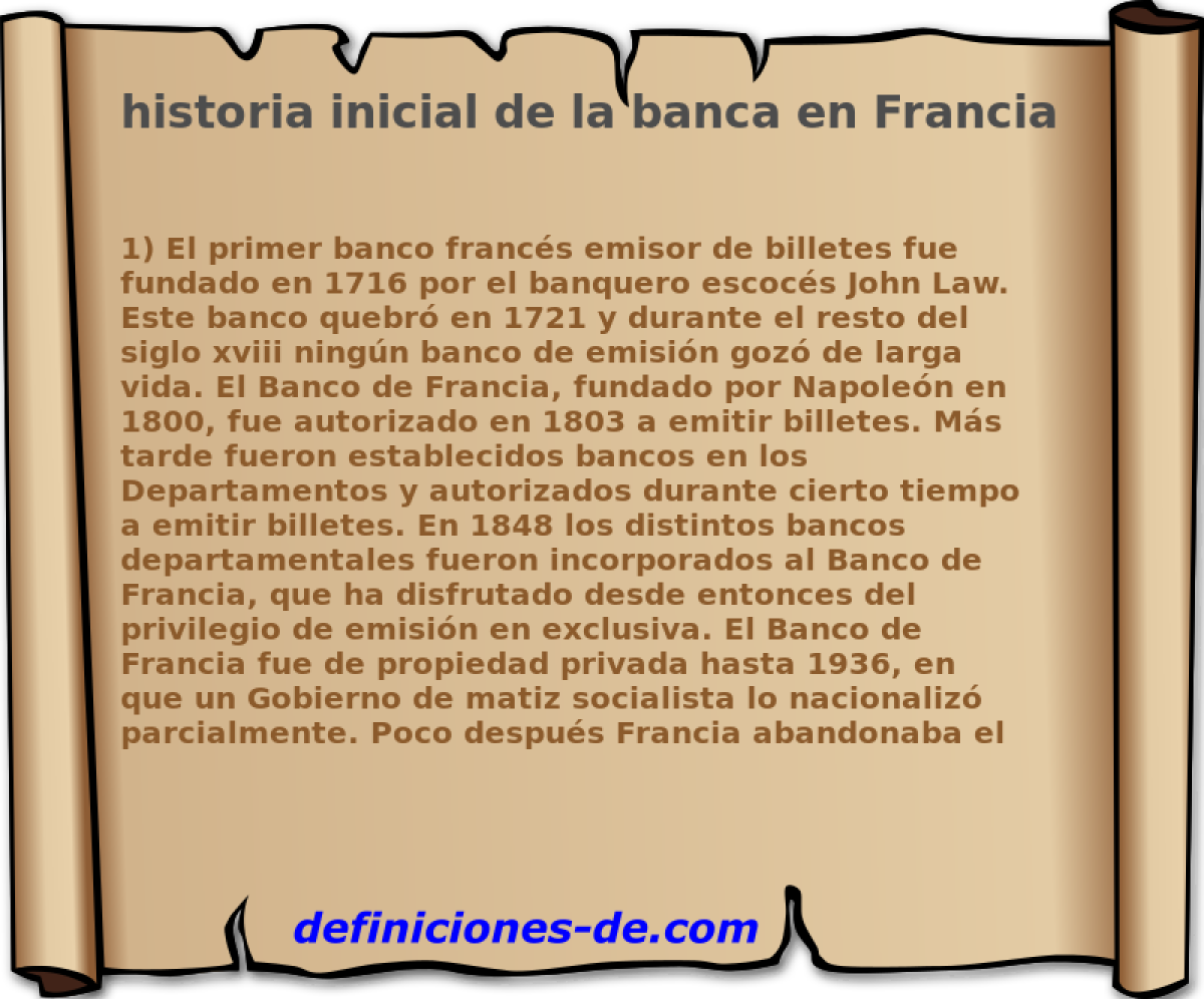 historia inicial de la banca en Francia 